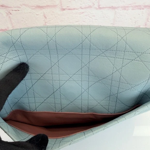 Dior Light Blue Cannage Leather Diorling Shoulder Bag - Picture 5 of 16